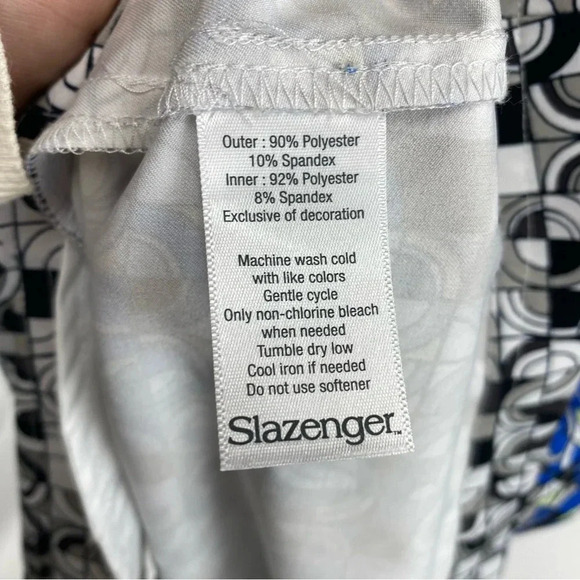 Slazenger Womens 6 Golf Tennis Athletic Skort Blue Green Geometric Pattern - Picture 7 of 7